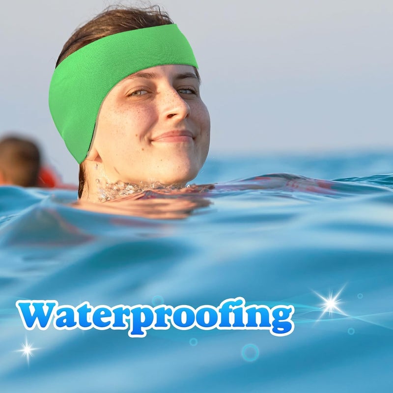 Jamntower 6 Pcs Quality Swimming Headbands Multicolor Swimming Headbands Large Ear Bands Safety Ear Protection Pool Summer - Image 3